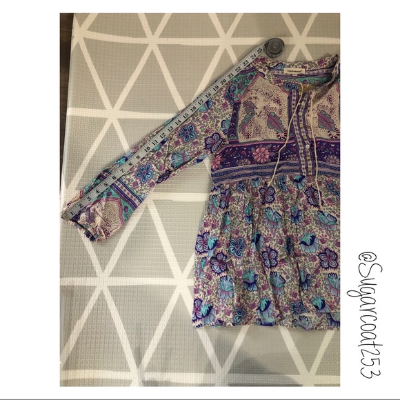 ✨Last 1! Sz. Small✨ 🦋Boho Long Sleeve Blouse🦋 - Picture 4 of 5